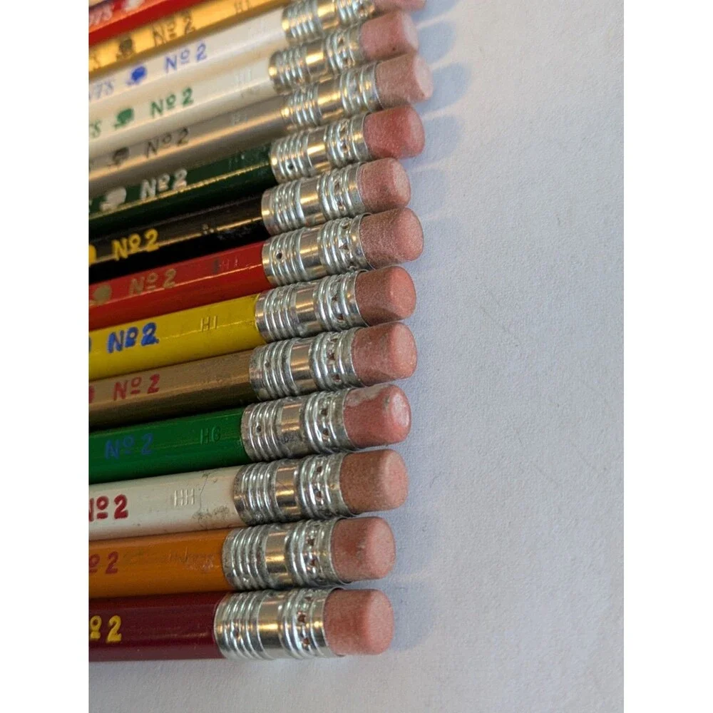 Faber Castell NFL Vintage 70s Wooden Pencils Unsharpened Complete 28 Teams READ